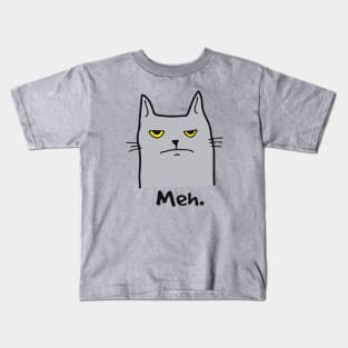 Meh Cat with an attitude Kids T-Shirt